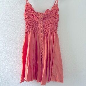Vintage Havana Coral Ruched Dress
